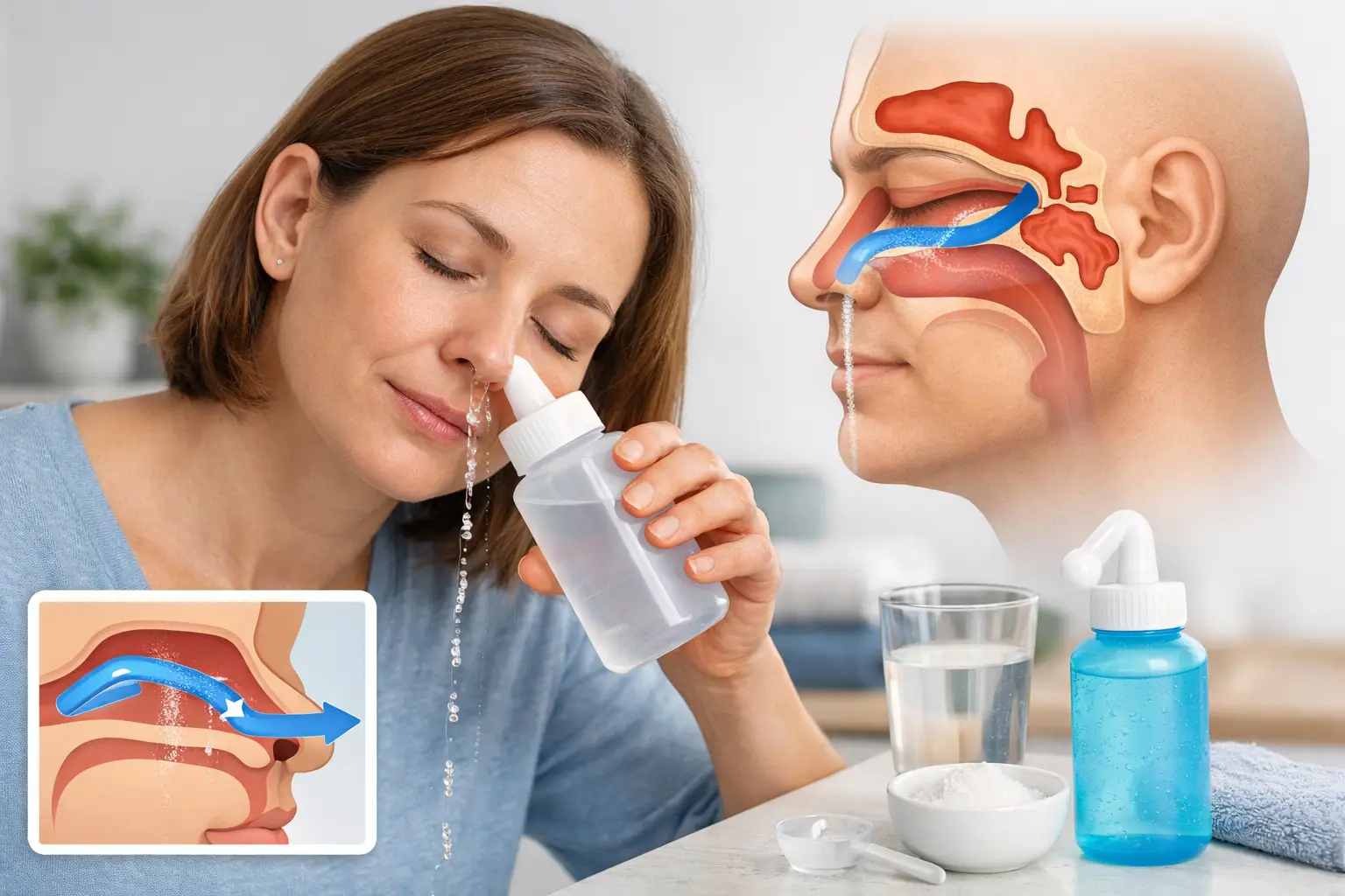 A Guide to Using Saline Nasal Rinses Safely